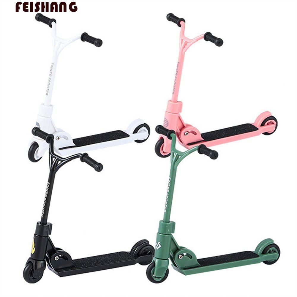 FEISHANG Mini Scooter, Simulation Two Wheel Finger Scooter, Sports Toy Plastic Multi Colored Finger Toys Finger Skateboards Children Toy