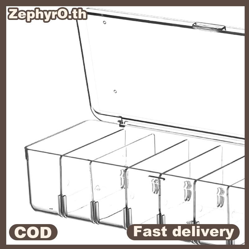 null Trading Card De Box Case Acrylic Card Box Storage Sturdy Hobbies Protective With 7 Removeable Divider For Trading Cards null