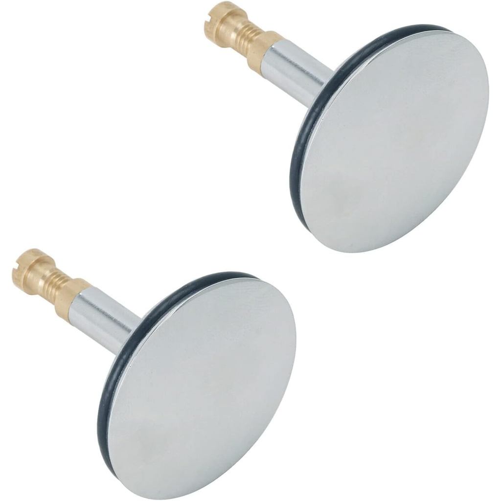 2Pcs Penutup Saluran Air Tab Mandi Pengganti Palam Sinki Tab Mandi 43mm, Perak