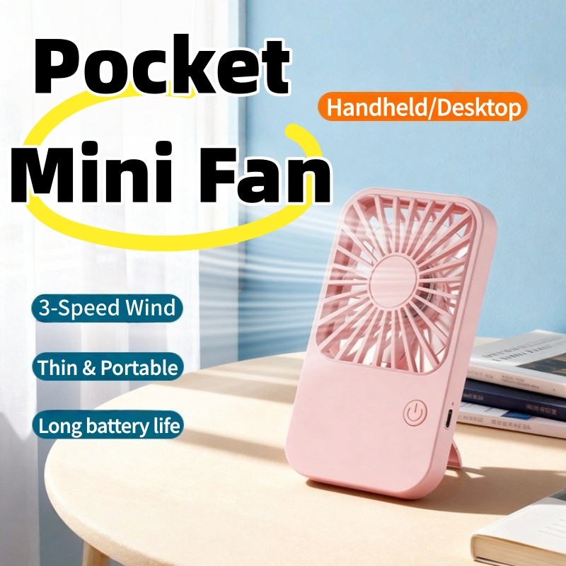 Mini Handheld Fan Portable USB Rechargeable Kipas Tangan Pocket Fan Desktop Cooling Fan Mini Kipas Murah kipas meja