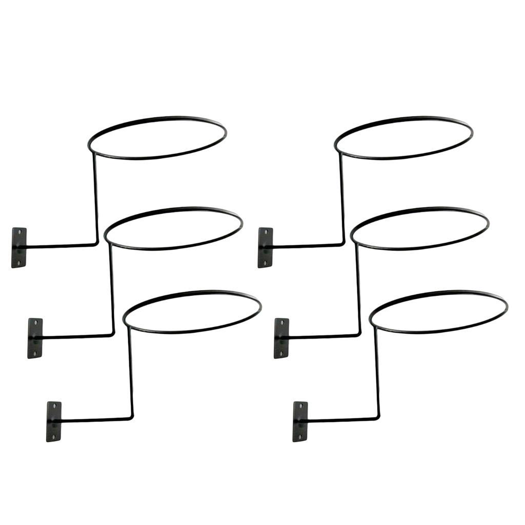 [whfashionkk] 6Pcs Helmet Holder Rack Hanger Hook for Cowboy Sun Hat Baseball Cap Black