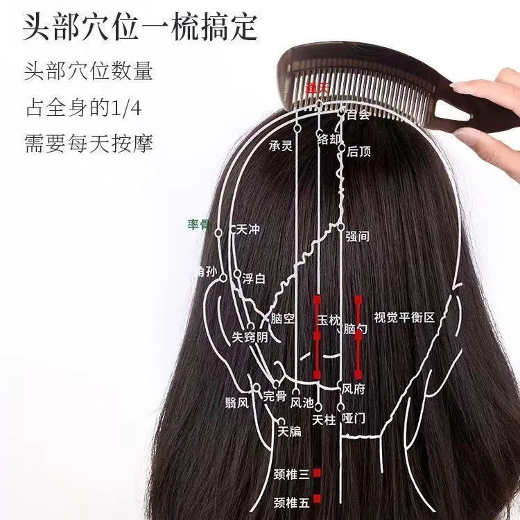 梳子 (Brushes & Combs) 按摩能量梳头皮去油脂粒便携第四代免洗头皮屑绑枝机气囊空心梳  新款 现货 26.3.22