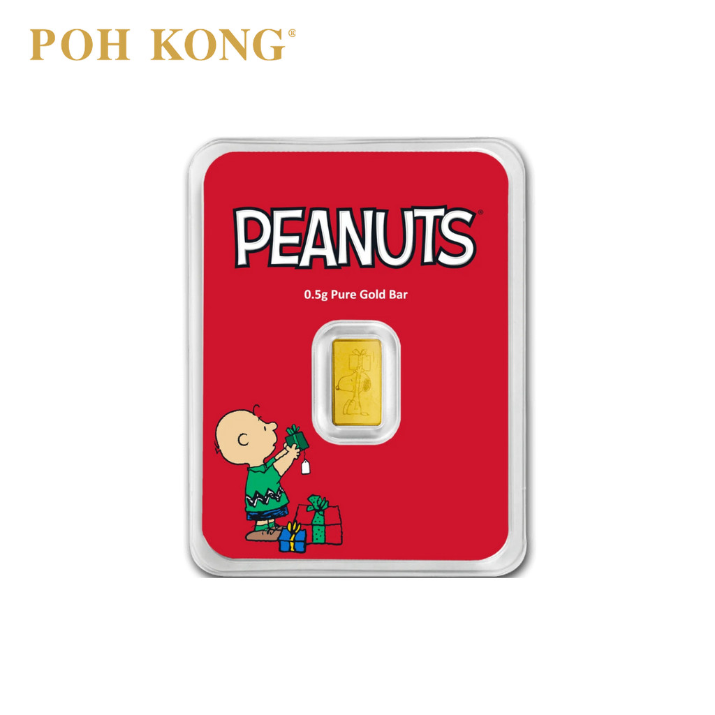 POH KONG X Peanuts® 999.9 (24K) Snoopy Christmas Gold Bar (0.5G)