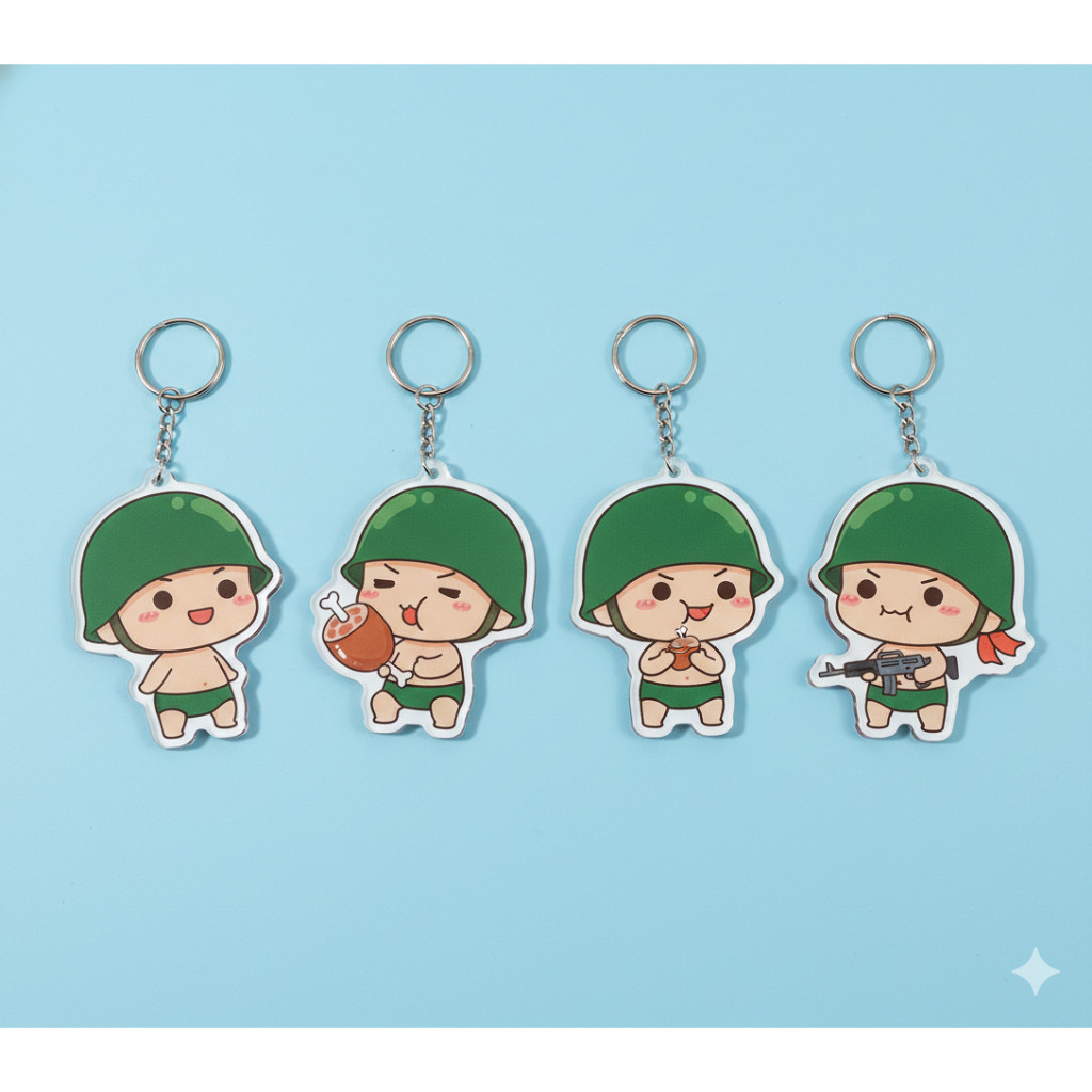 Cute Lead Soldier Boy Keychain
