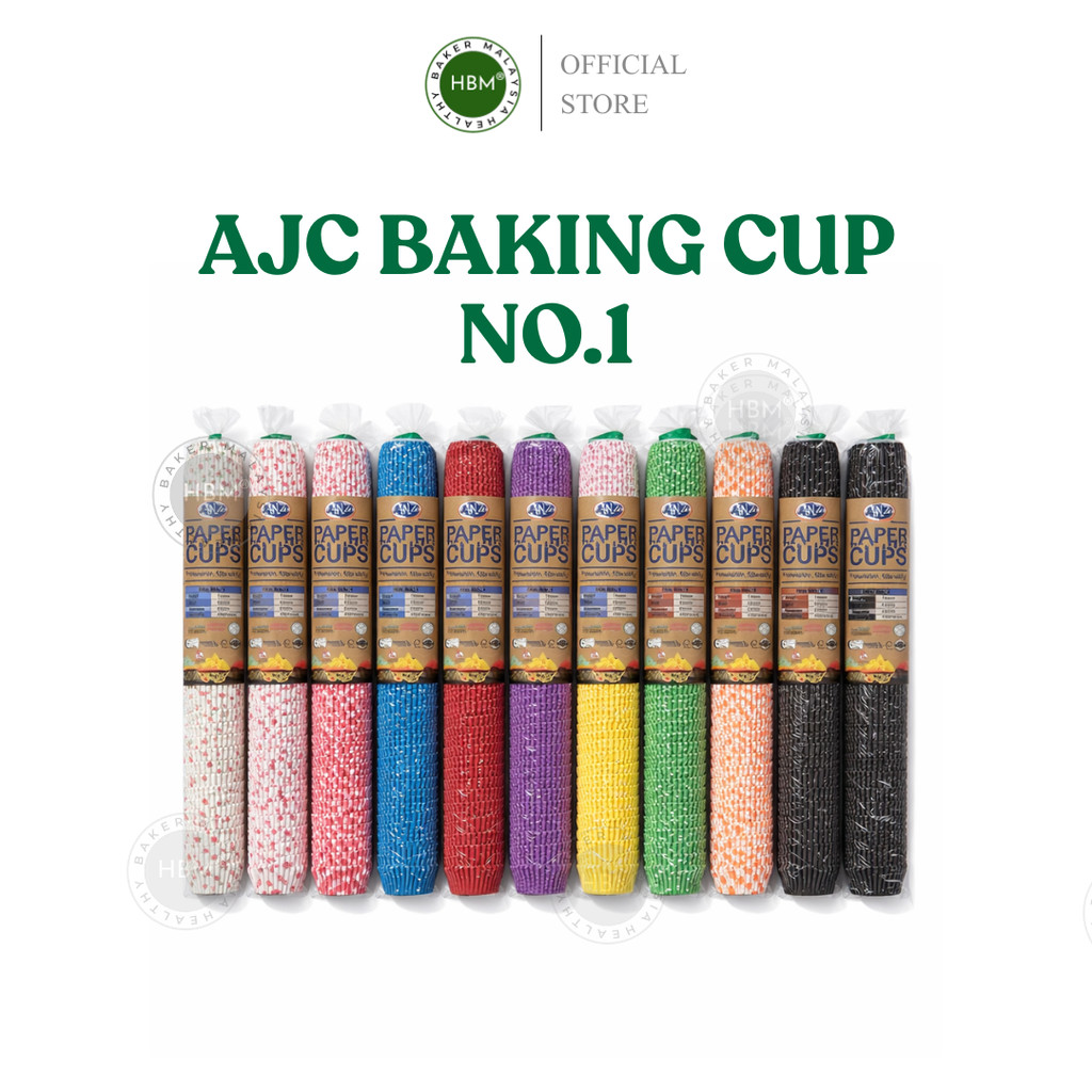 AJC / Rico's Paper Baking Cups Size No. 1 / 1000PCS/500PCS / Cupcake Cases / Almond London / Cornflakes Madu