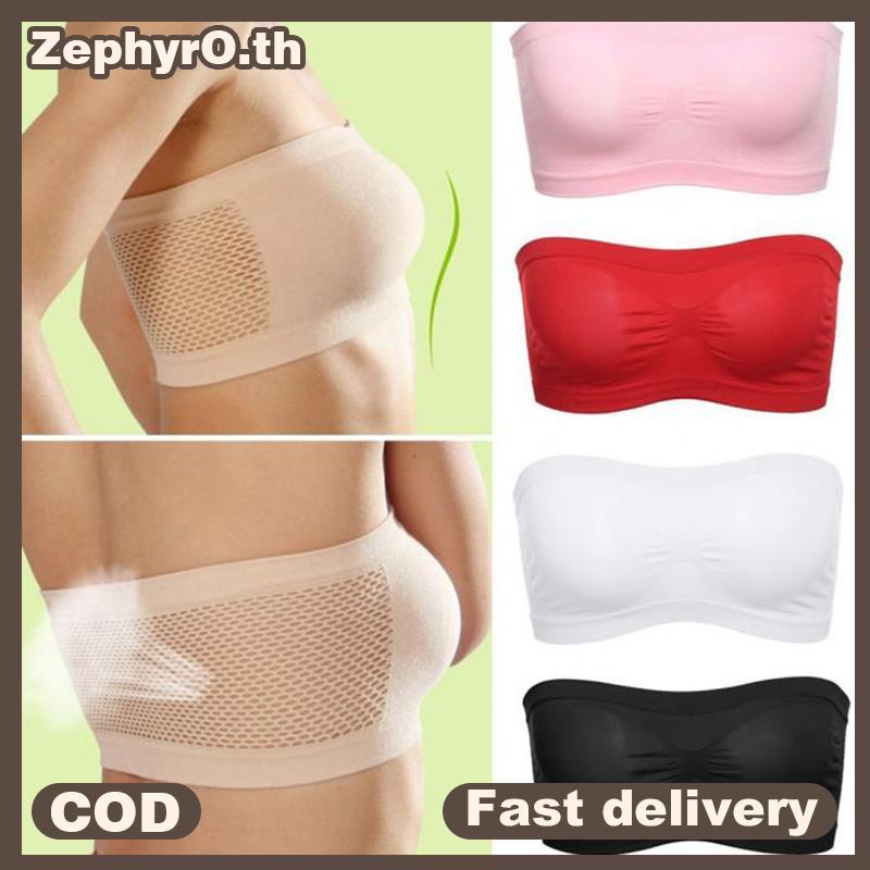 null Women Tube Top Underwear Strapless Breathable Seamless Stretch Invisible Bra null