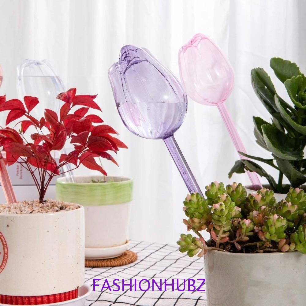 FASHIONHUBZ Tulip Plant Watering Globes, Plastic Transparent Plant Water Dripper, Creative Time-Saving Water Conservation Potted Watering Artifact Vacation Plant Care