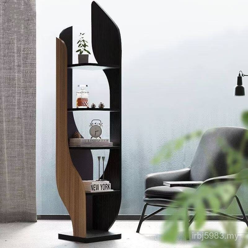 Living Room Corner Shelf Modern Luxury Bookshelf Bookcase Multi-Layer Creative Light Floor Cabinet Corner Office Nordic Simple XAL2