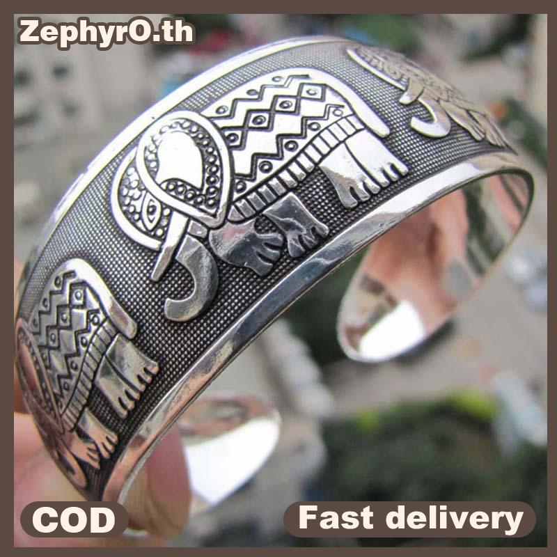 null Hot Women New Tibetan Tibet silver Totem Bangle Cuff Bracelet  null