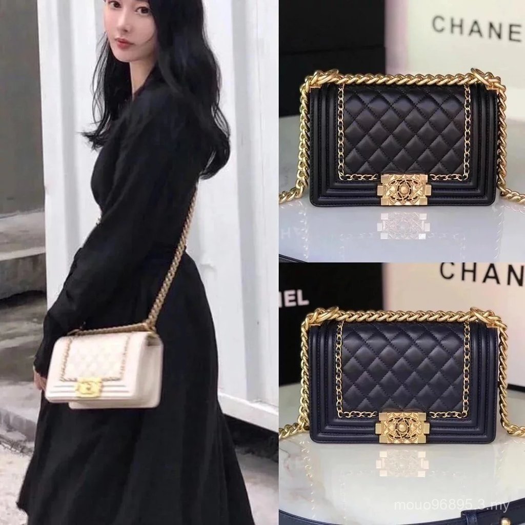 Chane12020 New Style Female Bag leboy Fashion One-Shoulder Messenger Chain Bag Cowhide 20cm25cm