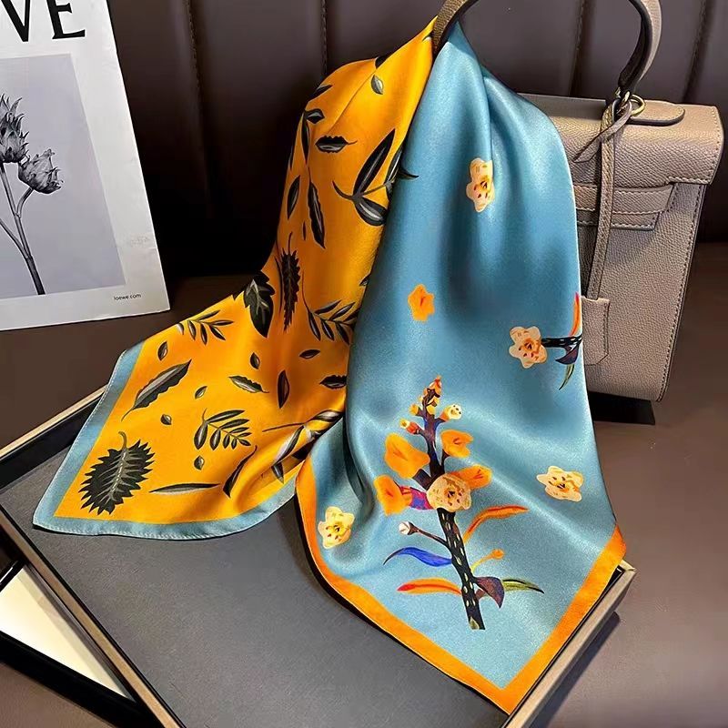 Autumn Winter Fashion Hangzhou Silk Special Offer 90 Large Square Scarves Factory Direct Sales Spring Autumn Silk Scarves Scarves Shawl Headscarves