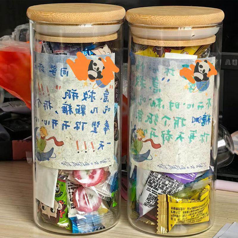 bekas kuih raya kedap udara balang kuih raya Tahun ini, tin bintang yang diperibadikan, balang gula-gula, botol kecemasan, botol kaca lutsinar, botol hanyut dengan penutup, hadiah untuk teman wanita