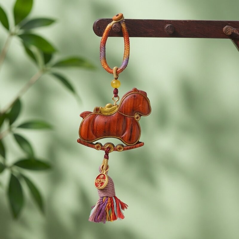 Immediately Rich Pure Handmade Pendant Car Bag Hanging Gift Hand-Painted