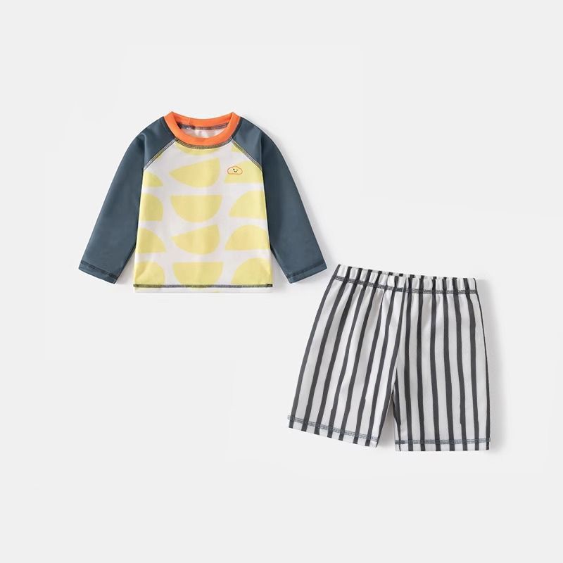 COD 2026 Baby Swimsuit Pants Boys Girls Kindergarten Sunscreen Split Children Baby Children Summer New Style Swimsuit Student Version Trendy COD WHMT