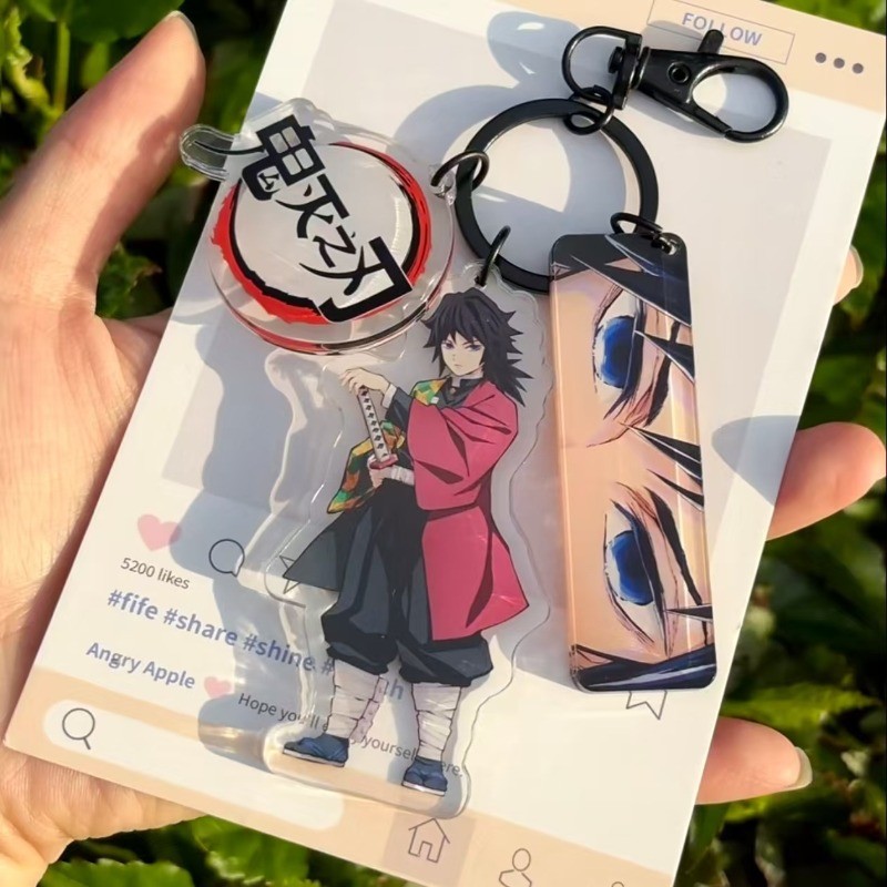 Demon Slayer Acrylic Keychain Anime Merchandise Tokito Muichiro Kocho Shinobu Tokito Yoriichi Fukuoka Yuiichi Hanging Charm