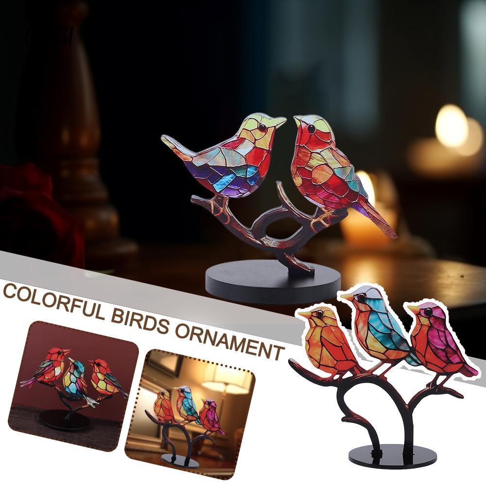 CEASI Birds Figurine Acrylic  Fashion Tabletop Bird Decoration