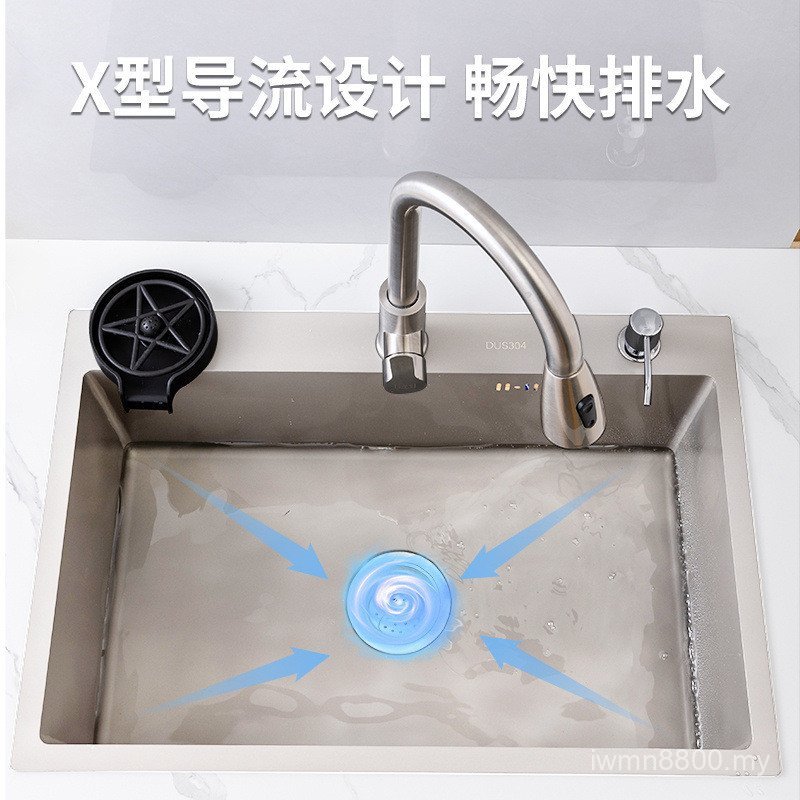 Hot Sale Single Sink Vegetable Washing Stainless Steel Under Countertop Dishwashing Sink Kitchen Thickened Household Sink Hand-Brushed Dish