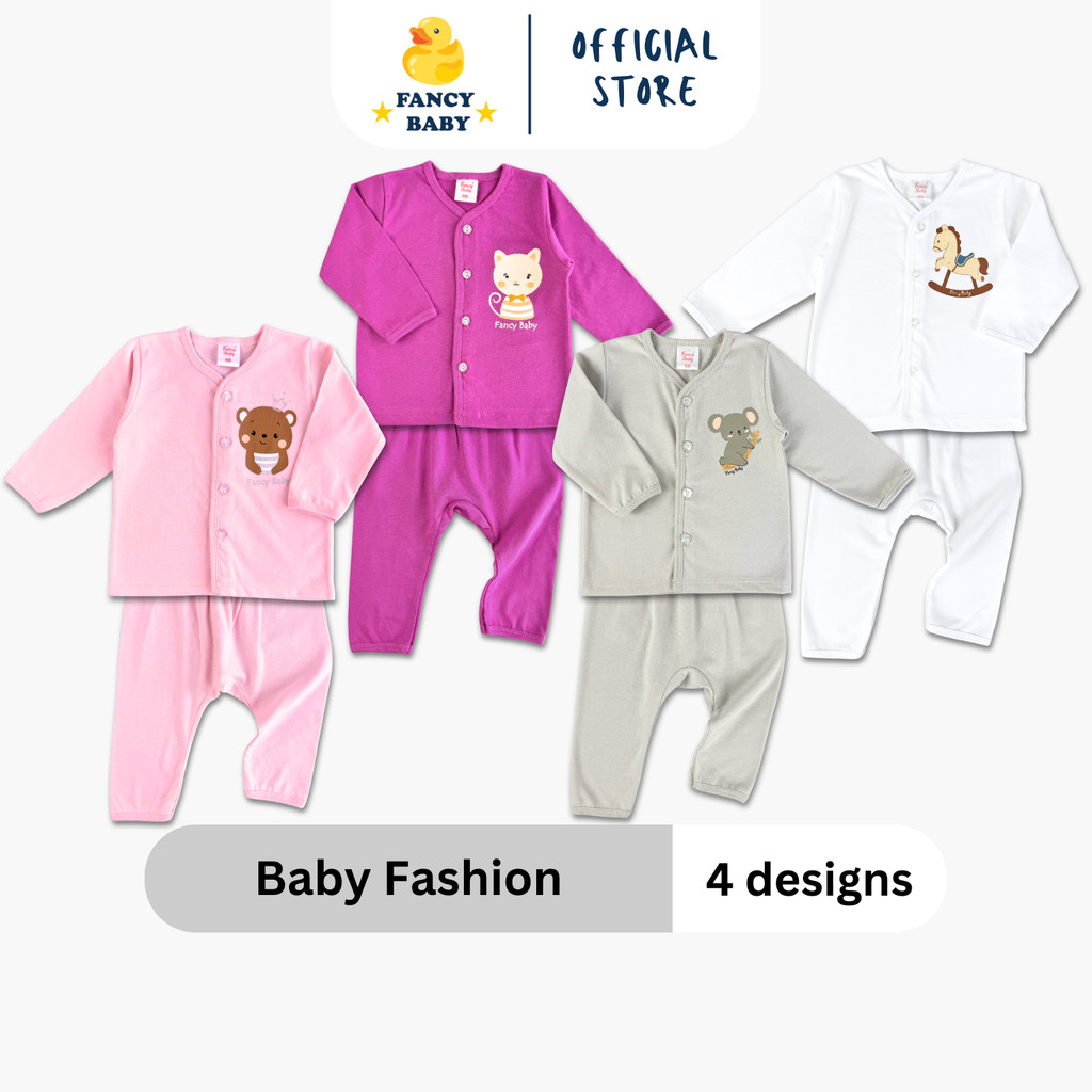 Fancy Baby Newborn Baby Clothes Sleepwear Animal Print Baju Bayi