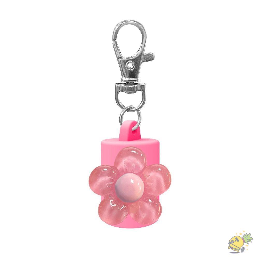 WXDX.TH Keychain Cap for Lipgloss, Portable Multiple Color Lip Balm Keychain, Cute Lightweight Universal Creative Lip Balm Caps for Summer Fridays 0.5 oz for LANGIGE 0.3 oz