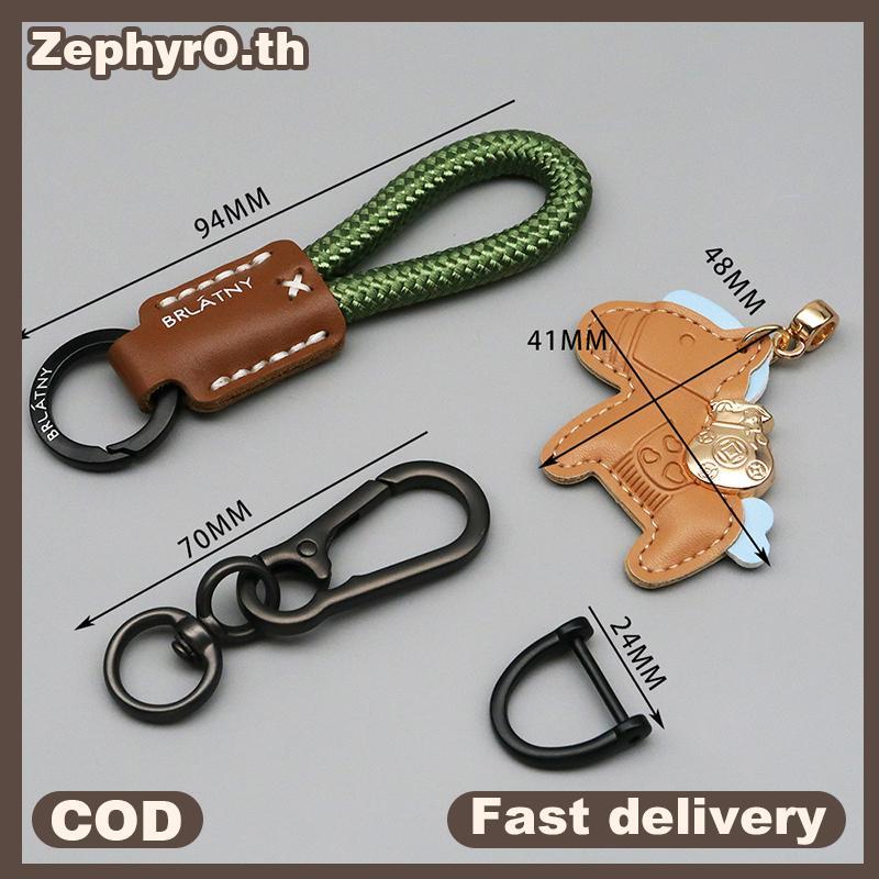 null New Leather Keychain INS Cute Keyring Cartoon Horse Hanging Ornament Gift null