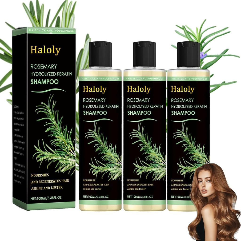 New 2026 Organic Rosemary Hair Growth Shampoo, Rosemary Hydrolyzed Keratin Shampoo - Volumizing, Sulfate-Free,for Thinning Hair & Hair Loss,Nourishes and repairs hair strands,Uni F