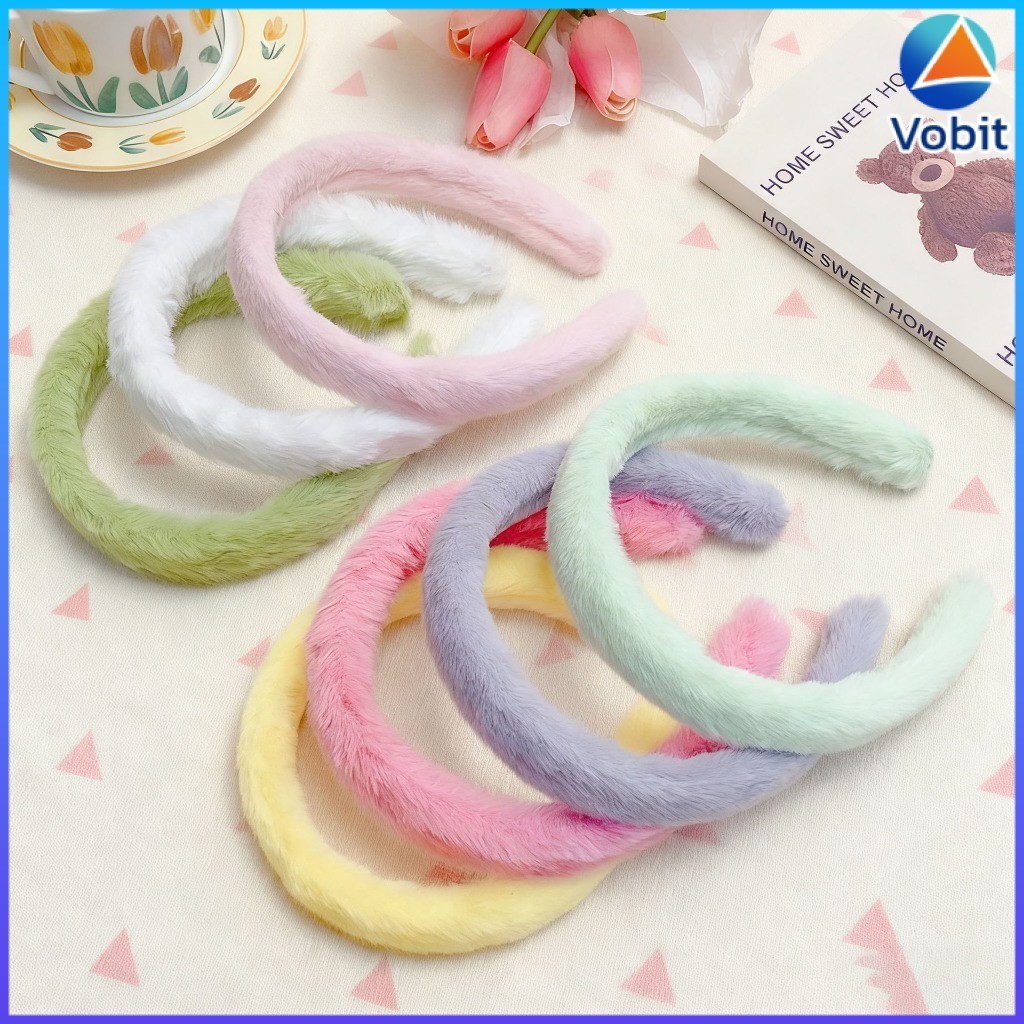 Vobit Candy Color Hairband Fashion Cute Soft Comfortable Sweet Lovely Wearable Beautiful