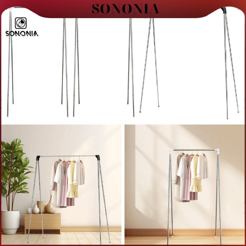 [SONONIA] Rattle Clothing Rack Travel Garment Rack Sustainable Telescope for Motorhomes in The Interior Outdoors