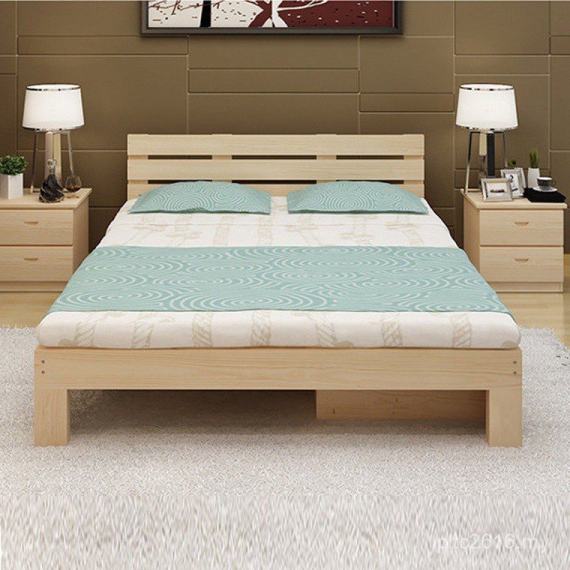 Fashion Low Bed Simple Storage Box Modern Direct Sales Children's Bed Box with 1.8m Wooden Maternity Fake New Style BPT7