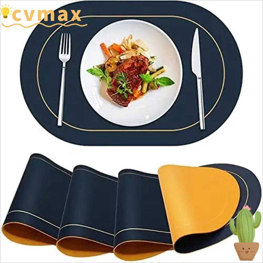 CYMX Table Placemats, Leather Heat Resistant Table Mats, Fashion Waterproof Oil-proof Washable Coffee Shop Decoration for Dining Table