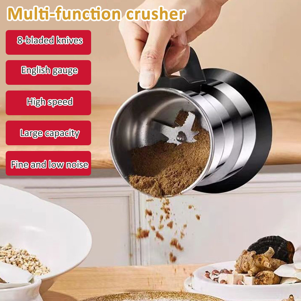 Portable Electric Grinder Large Capacity Stainless Steel Electric Food Coffee Grinder Mesin Pengisar Pengisar Kering
