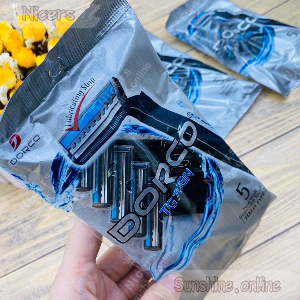 5pcs/Set Dorco Shaver Twin Blade Razor Smooth Shave Disposable Razors Fixed Type Pang ahit