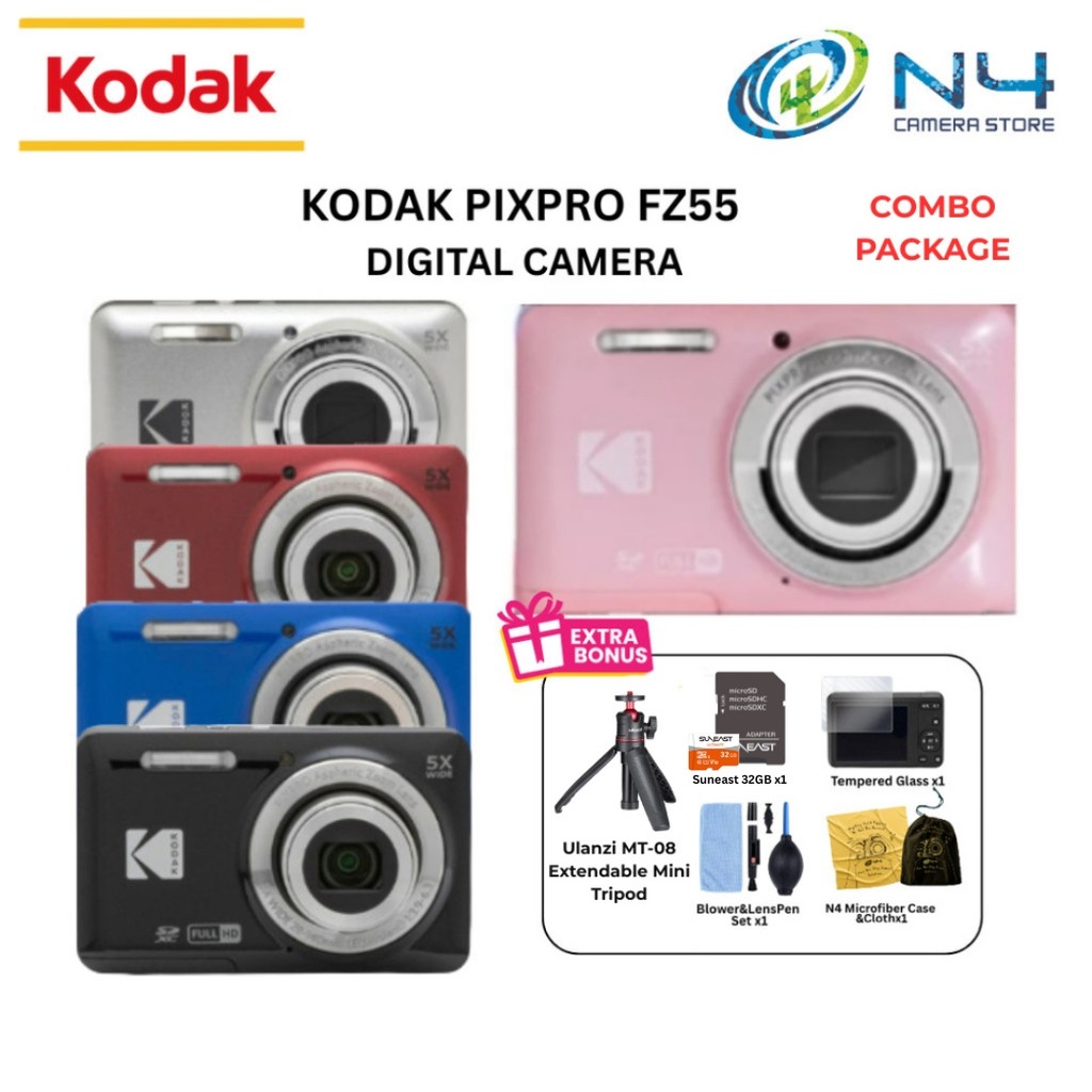 Kodak PIXPRO FZ55 Friendly Zoom FZ55 16MP Digital Camera with 5X Optical Zoom 28mm Wide Angle