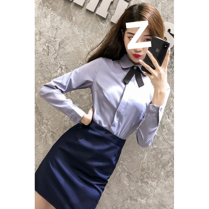 Women's Professional Suit Set - Shirt and Skirt | Flight Attendant Style | White | Versatile Season Use