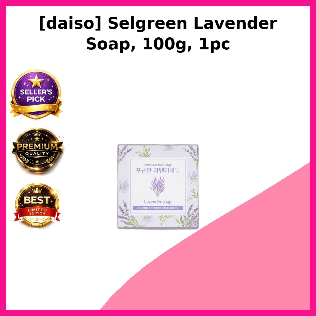 [daiso] Selgreen Lavender Soap, 100g, 1pc / Korean Lavender Soap / Floral Fragrance / 100% Genuine by ONYU GLOBAL