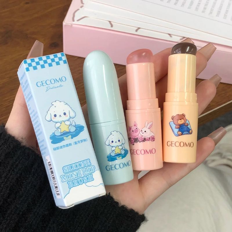 新品 韩系甜妹迷你唇刷!硅胶迷你唇刷圆头自然Q弹易清洗唇部化妆工具New Korean-style Sweet Girl Mini Lip Brush! Silicone Mini Lip Brush with a Round Head, Naturally Elastic and Easy to