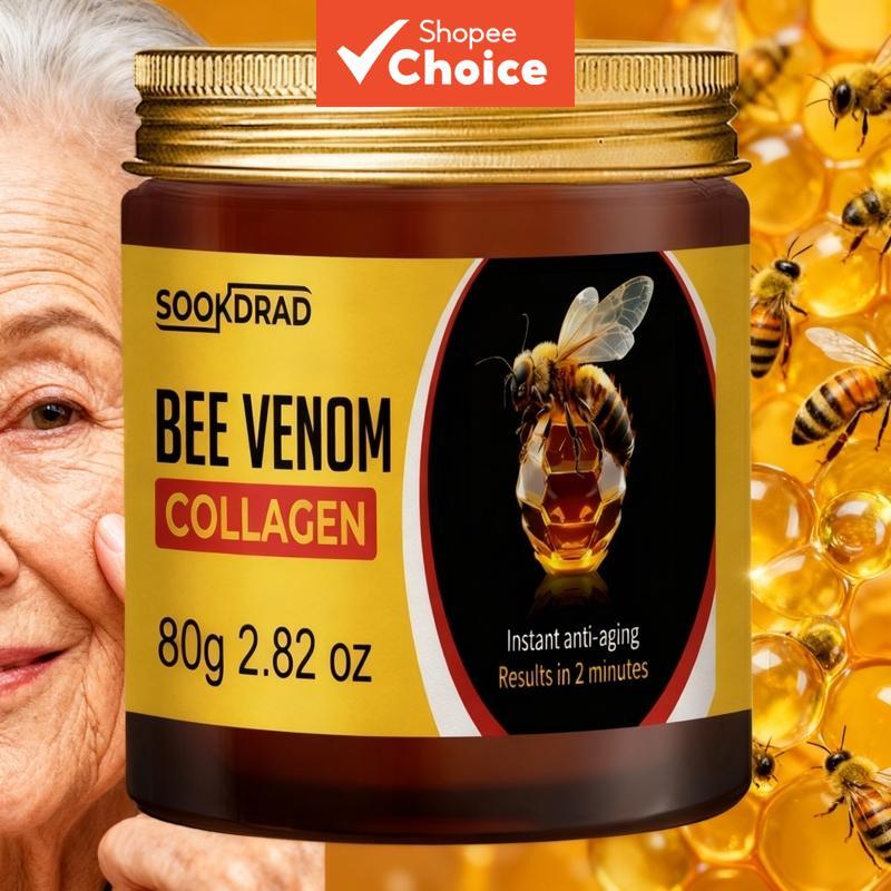 Bee Venom Collagen Cream, texture boost, face, trendsetters, 80g, all skin types, pre-date touch-up Krim Kolagen Bisa Lebah, tekstur bertambah baik, muka, penentu arah aliran, 80g, semua jenis kulit, penambah sentuhan sebelum janji temu