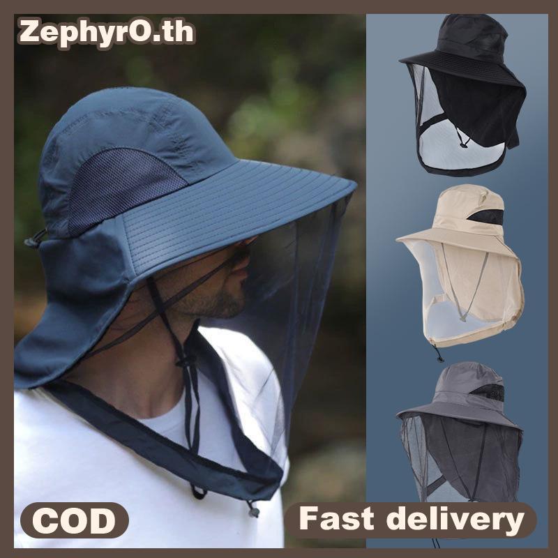 null Outdoor Fisherman Hat Wide Brim Buet Hat Mosquito Hat With Mesh Repellent Insect Bee Protection Men  Fishing Cap null