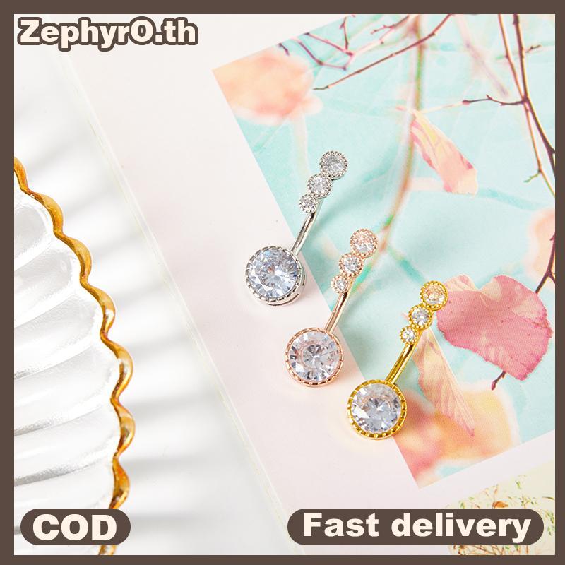 null Crystal Belly Button Rings 316L Stainless Steel Diamond Inlay Navel Nail Navel Rings Belly Piercing Women Men Body Jewelry null