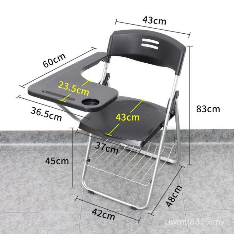 Student with Folding Chair Training Integrated Table Chair Conference Chair Folding Integrated Chair Chair Table Board Extra Large Writing Board HTLL