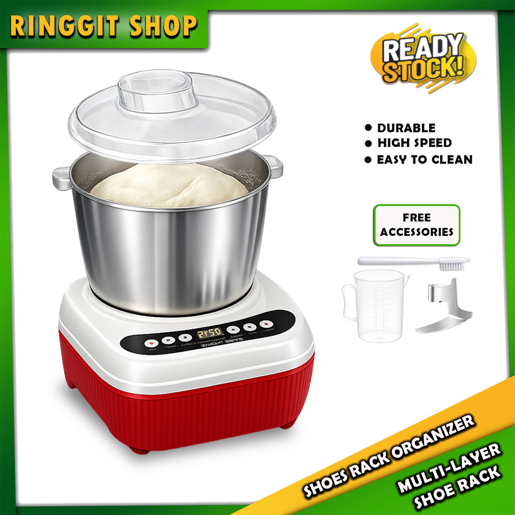 Ringgit Shop 5.5L Electric Dough Mixer Machine Stand Mixer Food Dough Mixer Machine Bakery Tepung Mesin (Mesin Pengadun)