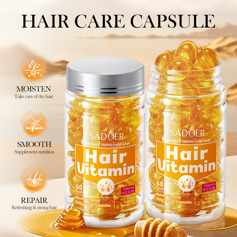 Bee Stuffed Vitamin Hair Care Essence Capsules Moisturizing Hair Conditioner OO35