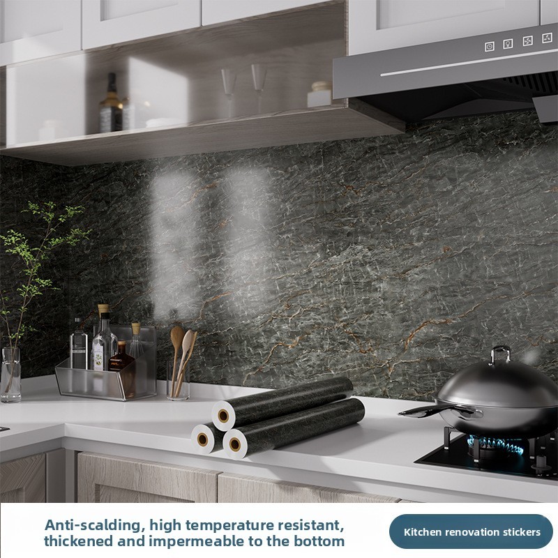 Self‑Adhesive Aluminium Foil Kitchen Sticker Tahan Haba Kalis Minyak Kalis Air Oil‑Proof Waterproof Film For Stove Counter Cabinet Dapur Furniture Renovation