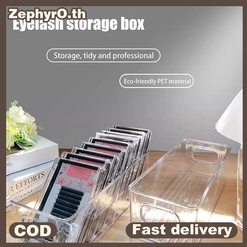 null Transparent Eyelash Storage Box Makeup Organizer False Eyelashes Glue Pallet Holders Grafting Eyelashes Extension null