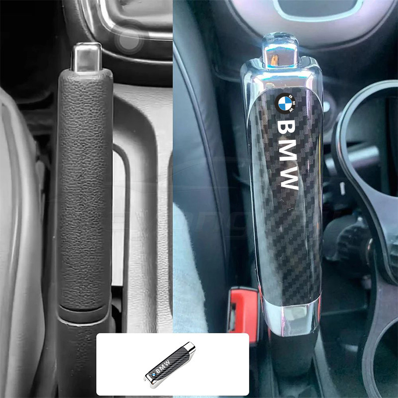 [Ready Stock] BMW Logo Car Handbrake Handle Cover Carbon Fiber Texture Hand Brake Protector Sleeve for BMW F10 F46 G20 G30 F20 F48 X1 X2 X3 X4 1 2 3 5 7 Series M2 M3 M4 M5 M6 216 218I 318I 320I 520I