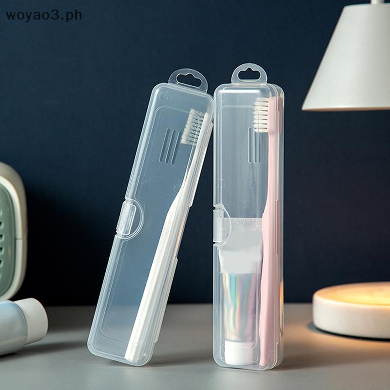 [woyao] Toothbrush Box Transparent Organizer Case Travel Portable Toothbrush Holder Plastic Toothpaste Box Storage Container [PH]