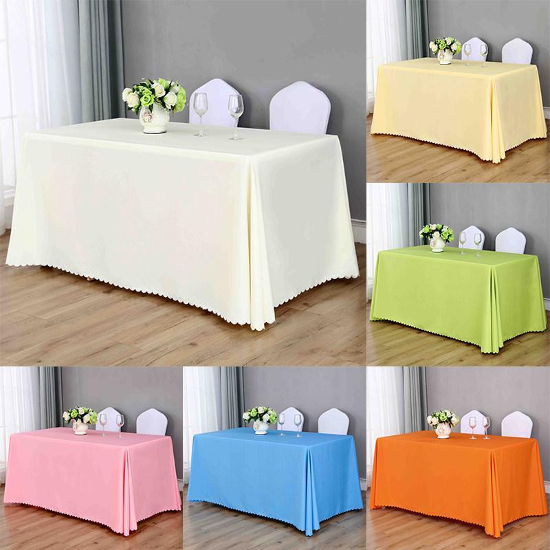 Tablecloth Solid Color Fabric Hotel Restaurant Tablecloth Advertising Event Desk Cloth Thickened Check-In Tablecloth Con20260325