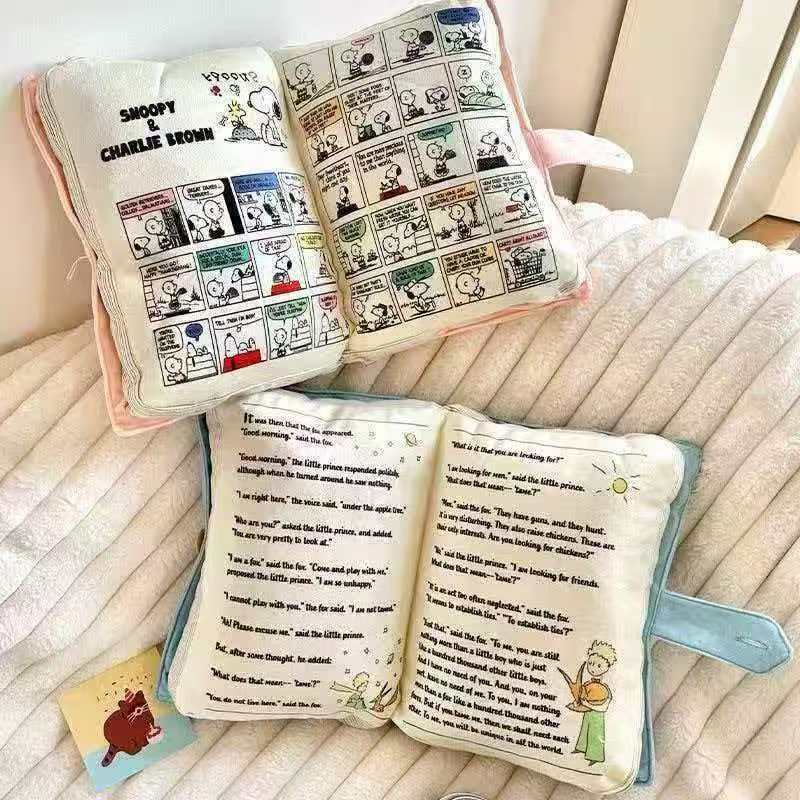 Book Shaped Plush Pillow, Soft Back Cushion For Bed Sofa Nap Support,Snoopy Healing Stuffed Backrest Pillow,Comfort Soft Skin Friendly Plush Toy,Ideal Birthday Gift dd-lgQj6RUUwF