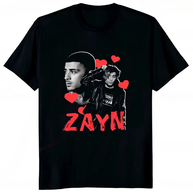 Tshirt Zayn Startway To The Sky Tour Zayn Malik Cotton T-shirt Lelaki Wanita Fesyen Tee Baru Harajuku Y2K Atasan O-leher