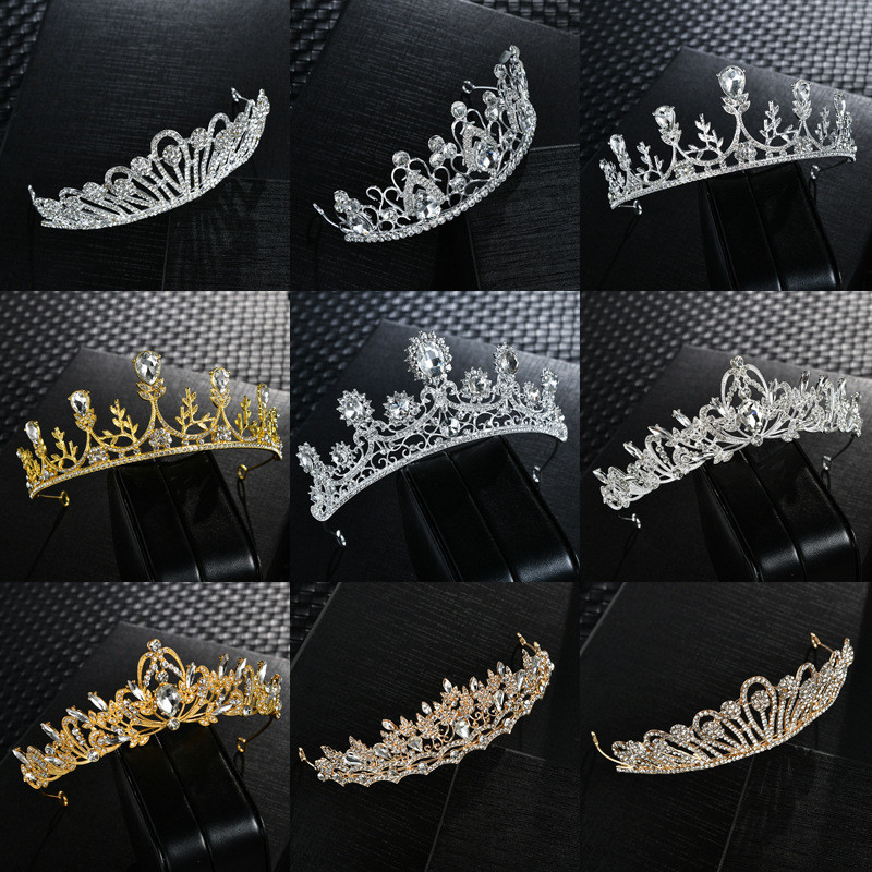2026 New Style Zircon Bridal Crown Baroque Full Diamond Alloy Crown Bridal Headwear Princess Birthday Headband Headwear20260313