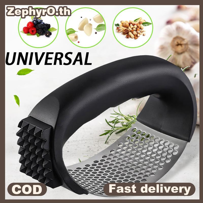 null Stainless Steel Garlic Press Kitchen Tool Manual Ring-Shaped Garlic Mincer null